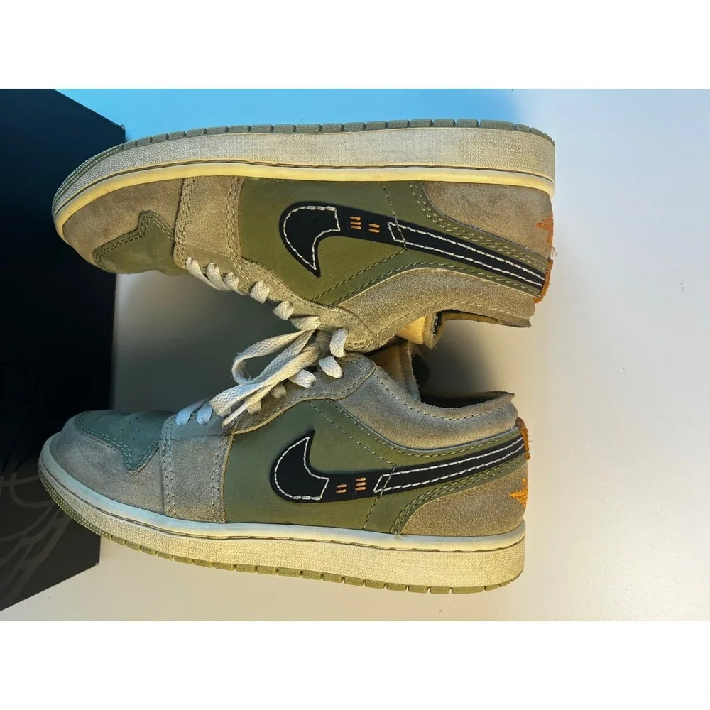 Nike Air Jordan 1 Low SE Craft Sky J Olive Celadon Black Sneaker FD6819-300 Sz 8
